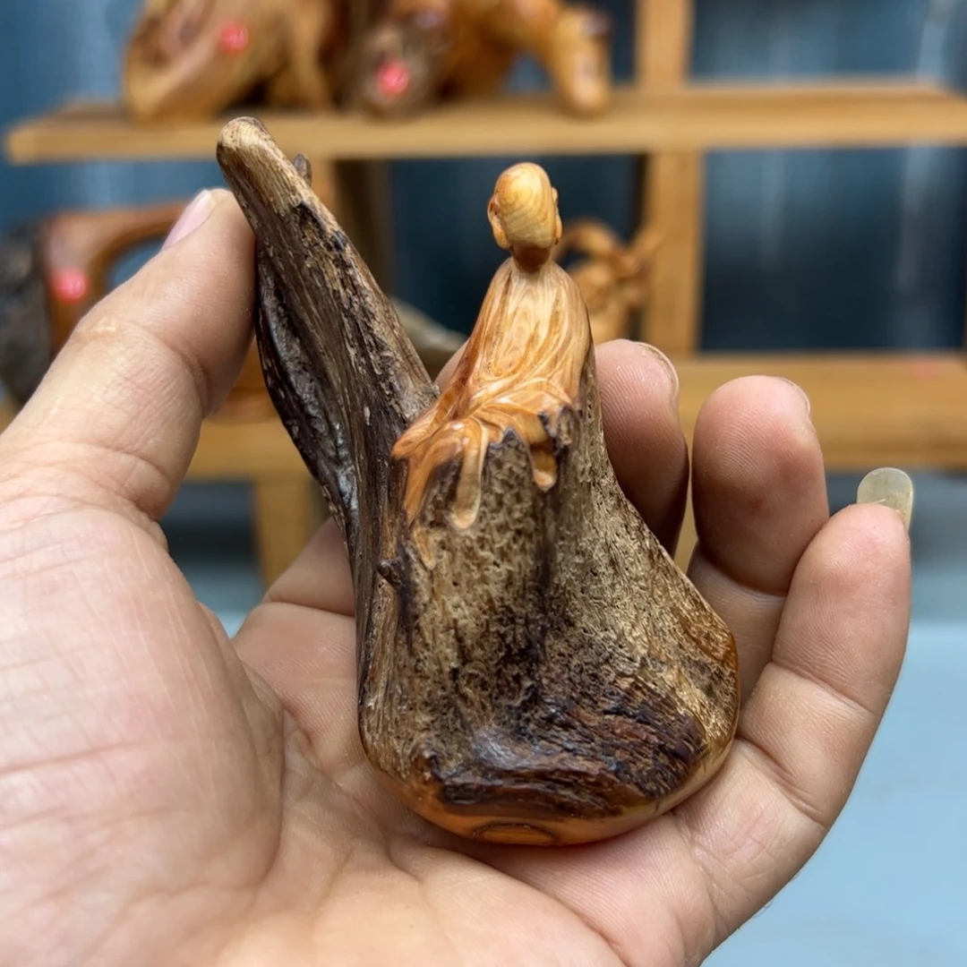 萤***L木崖柏木摆件手把件