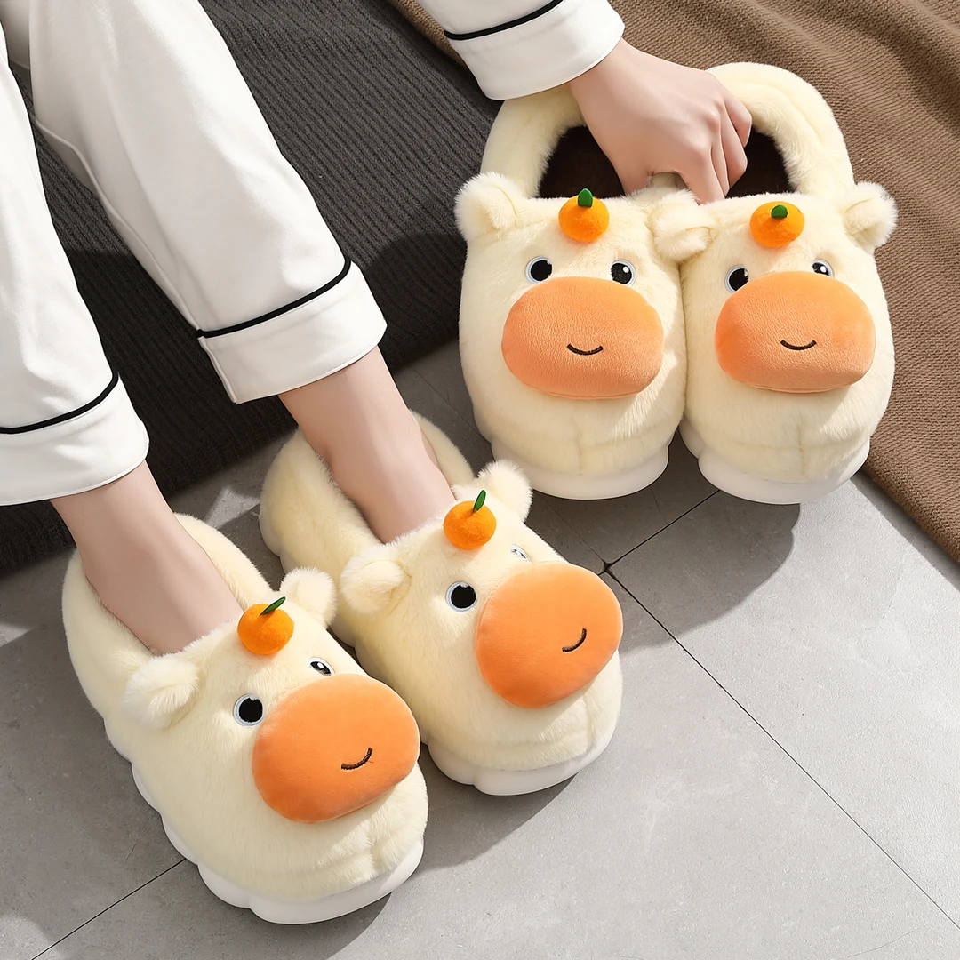 情侣款全包跟棉拖鞋冬季半包户外外穿防滑居家室内厚毛绒保暖棉鞋