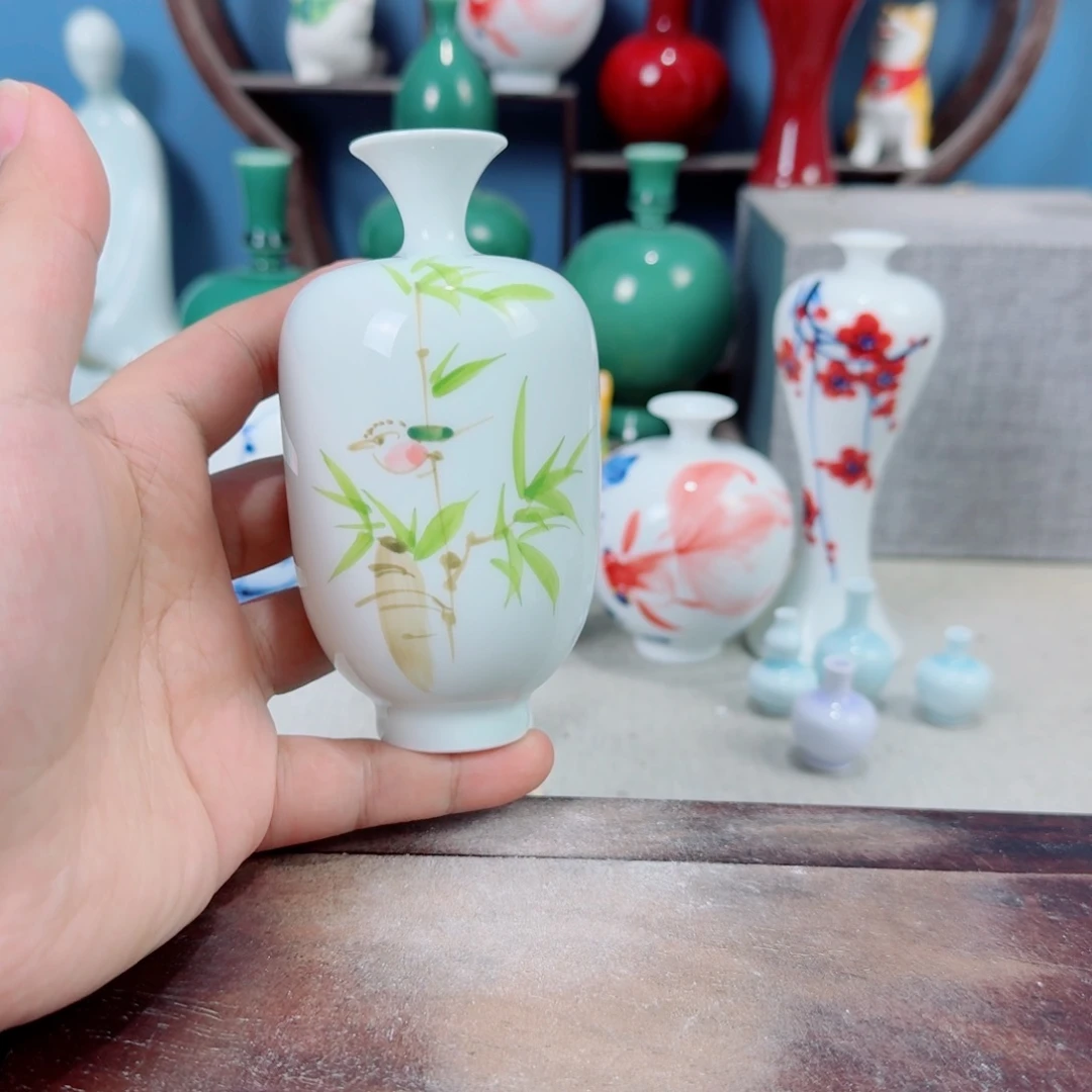 陶瓷手工小花器摆件