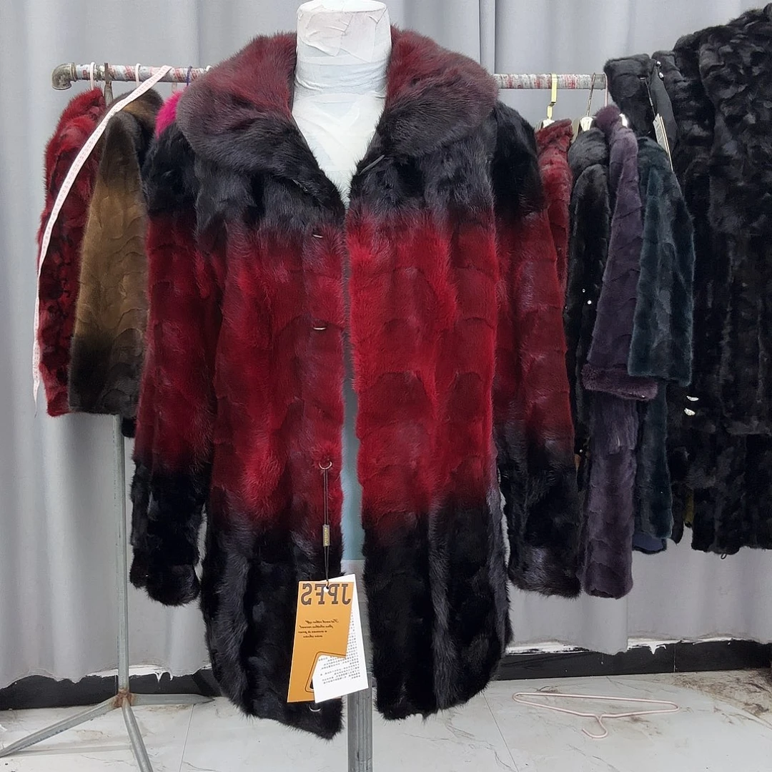 水貂拼貂真皮真毛
