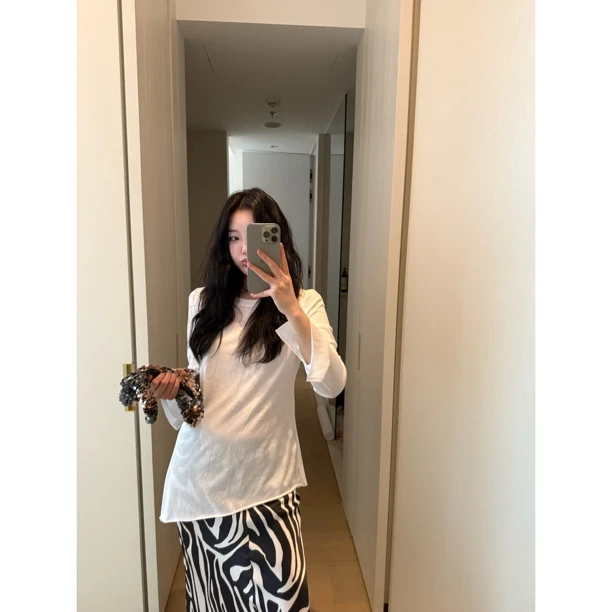 YJR斑马裙 法式气质显瘦时尚百搭休闲半身裙YJR988