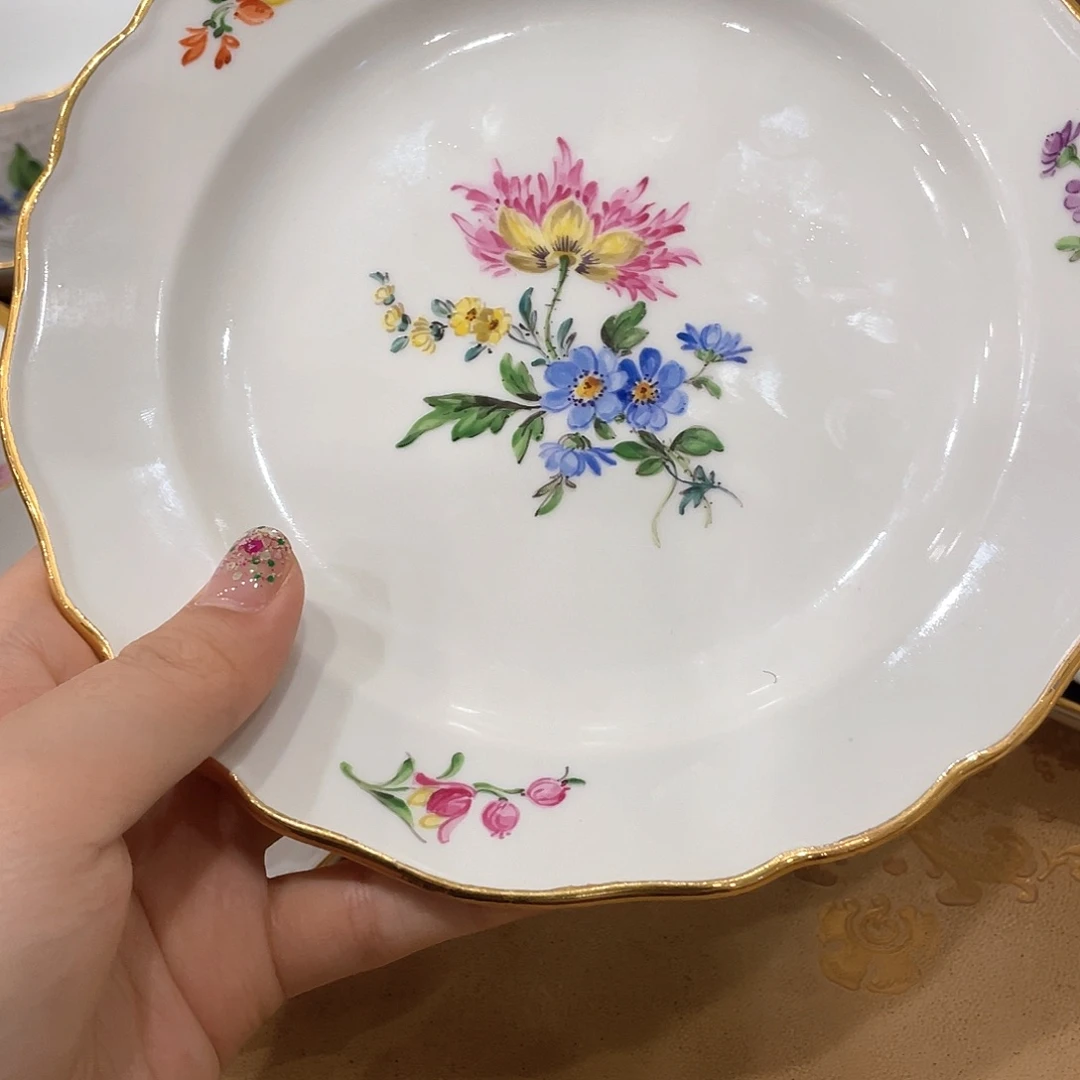 瓷片中古一等甜品盘