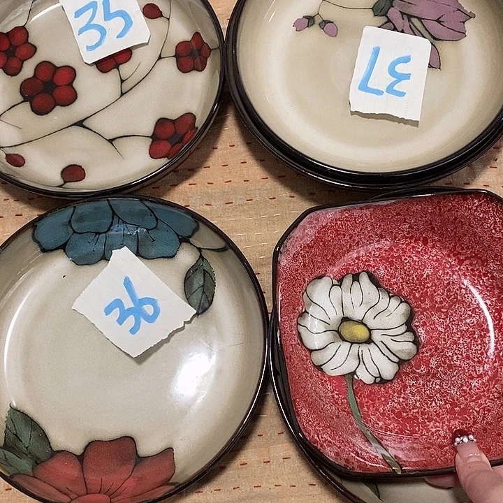 瓷片用****94个盘子微瑕介意慎拍