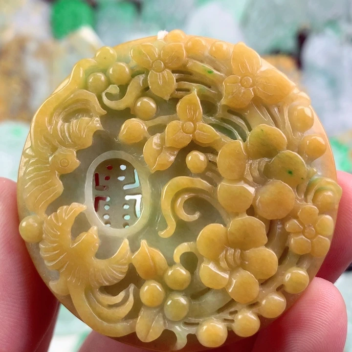 翡翠未镶嵌吊坠(不含链)