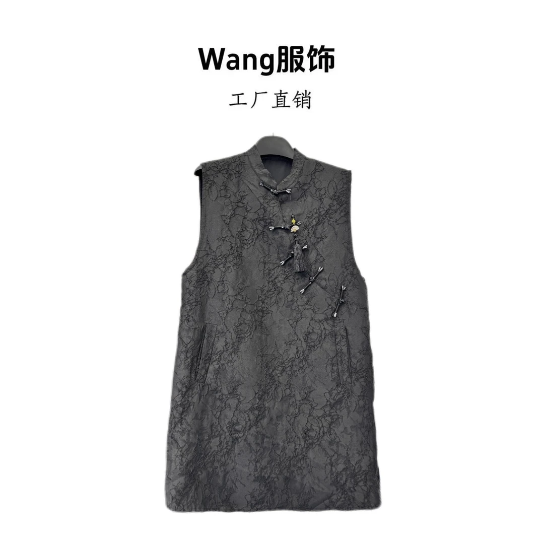 【WANG】轻奢高定时尚百搭早春新款无袖连衣裙