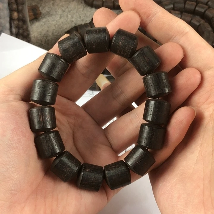 降真香手串/手链收藏莺歌绿的顶端全品1.5桶珠