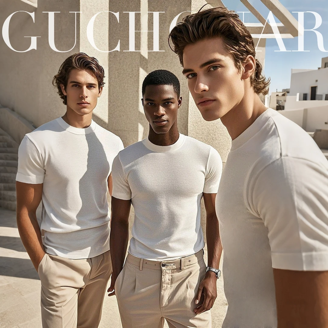 小胡子夏季冰麻丝上身瞬间冰凉圆领冰感吸湿排汗透气针织短袖T恤