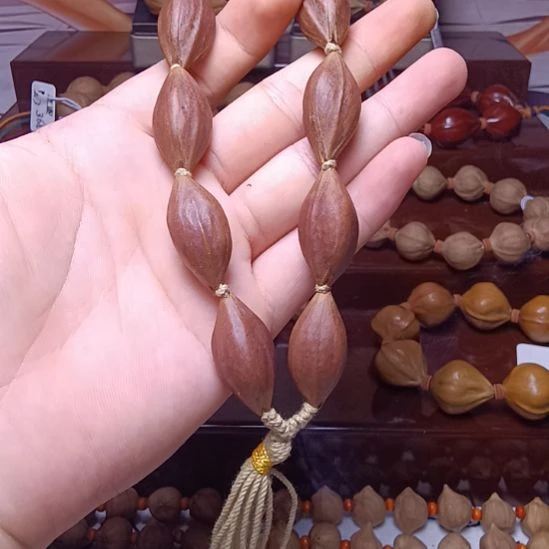 手串/手链橄榄核橄榄核三花紫皮铁核手串（瑕疵）