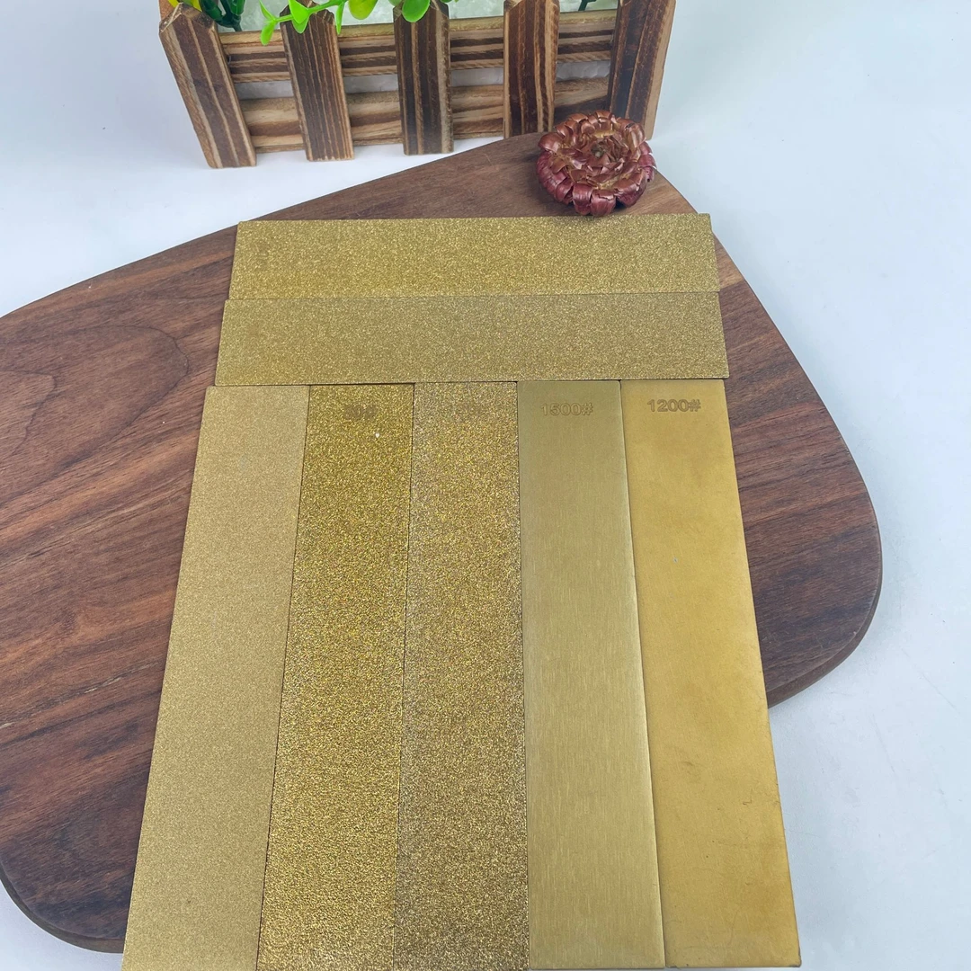 大号金色金刚砂长方形磨片镀钛金刚篆刻磨刀工具玉石印石打磨神器