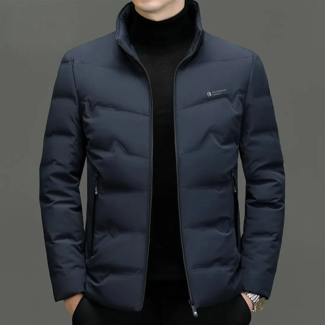 锐影睿尚羽绒服2025新款冬季男士白鸭绒羽绒服立领防风保暖外套男