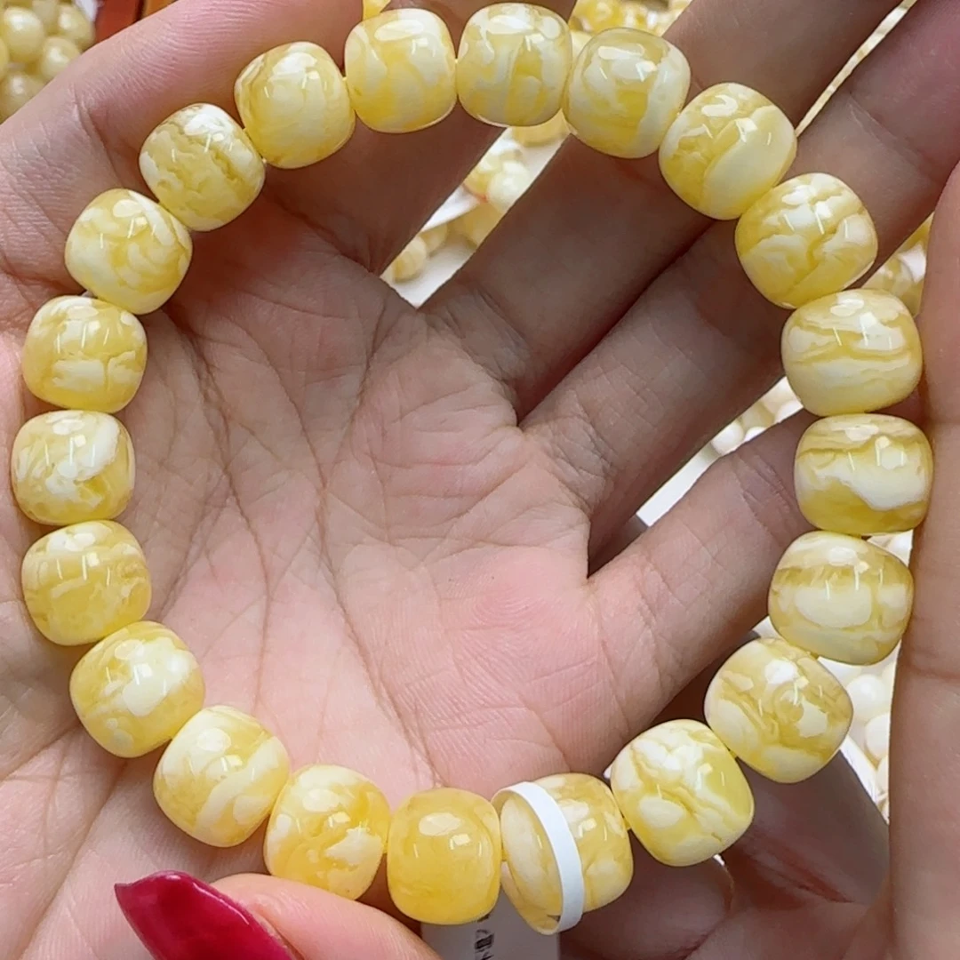 琥珀未镶嵌手链蜜蜡手串