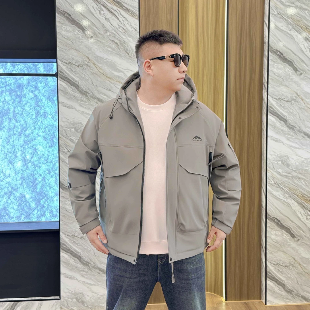 大码男装 冬季简约 百搭雪山 二棉 棉服YC888