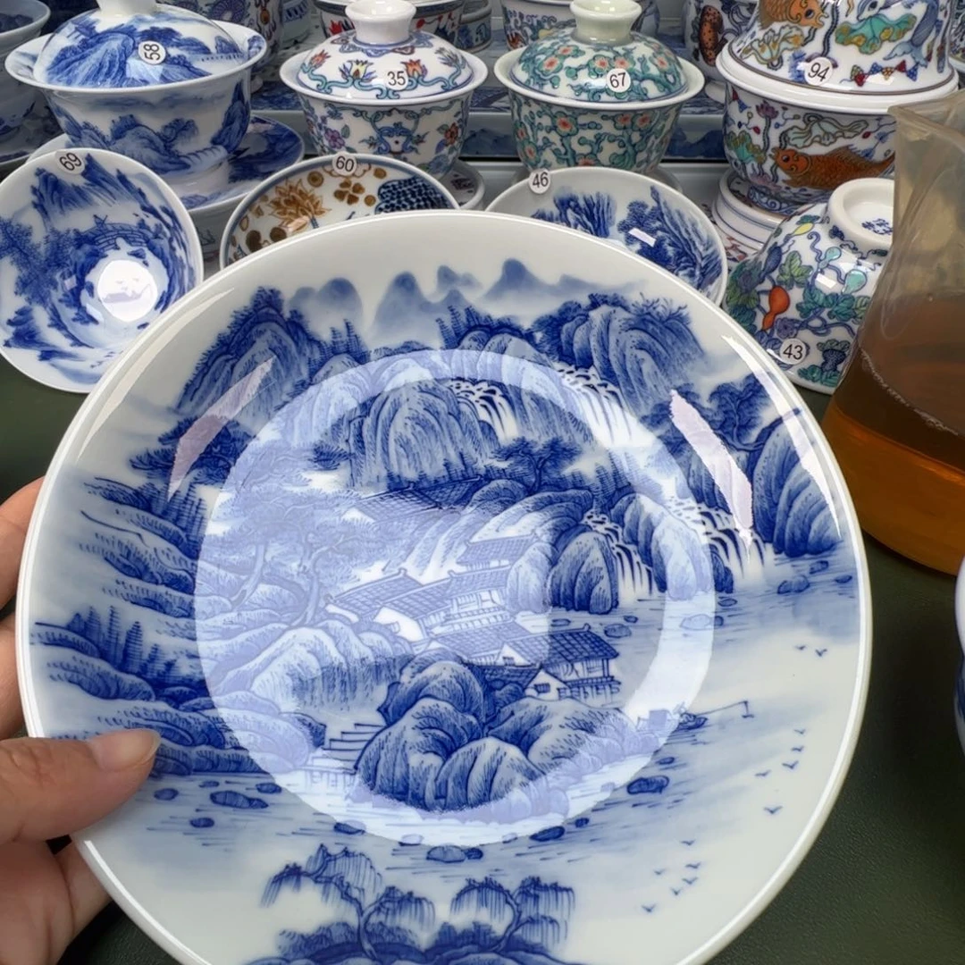 陶瓷景德镇纯手工纯手绘茶具木木47