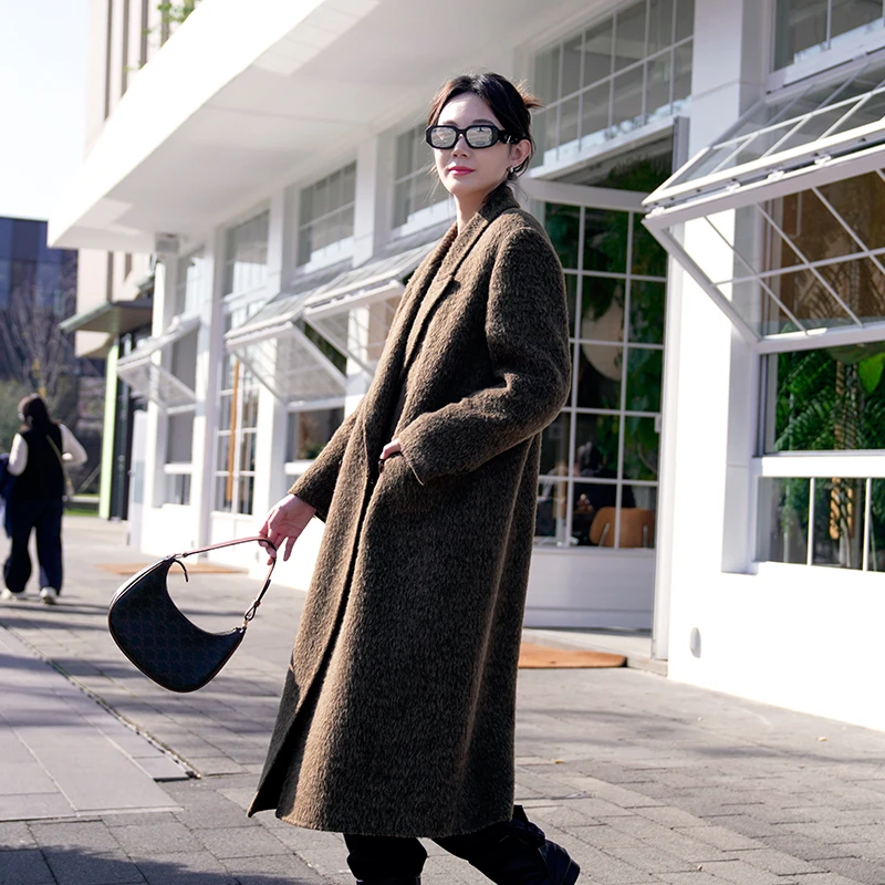 24新款自选高定线下品牌新款样衣（少量现货）双面呢中长款毛呢外套