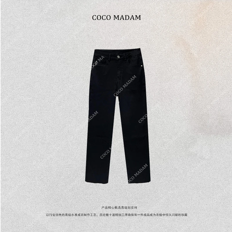 NIUNIU ·T-505 夏季薄款面膜小黑裤高腰弹力九分裤