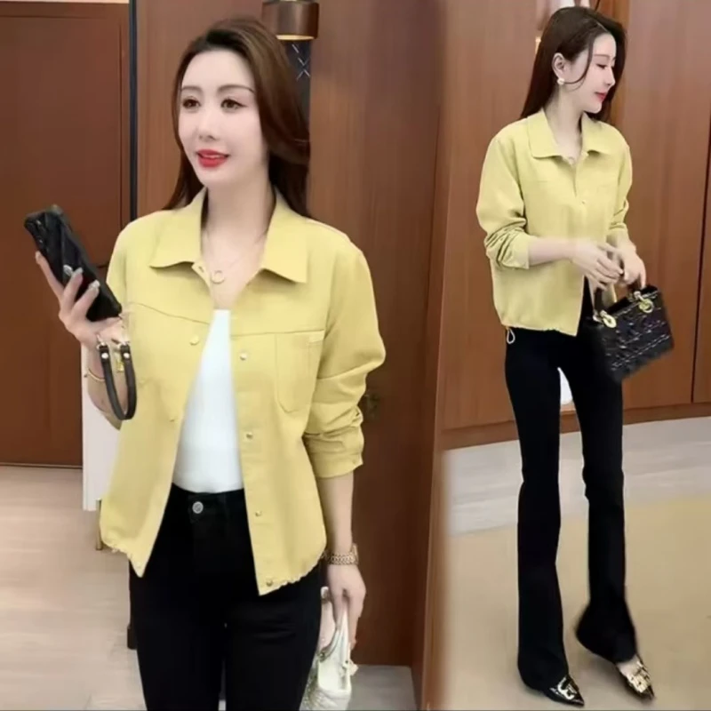 时尚短款外套女新款春秋季宽松显瘦小个子百搭夹克上衣