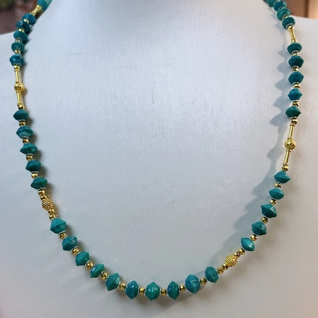 绿松石18K金镶嵌珠宝奇石