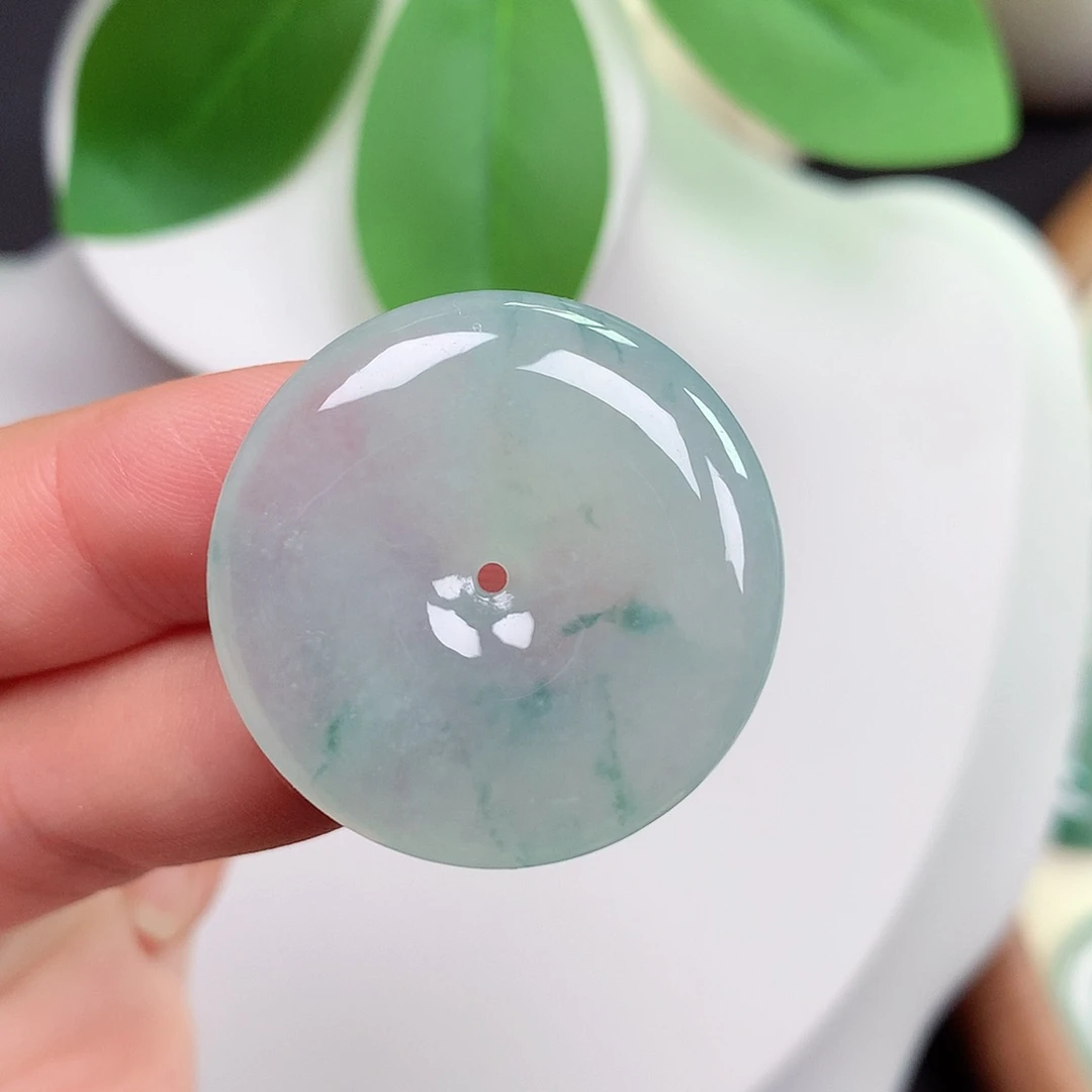 颈饰未镶嵌翡翠平安扣 29.1x5.7mm