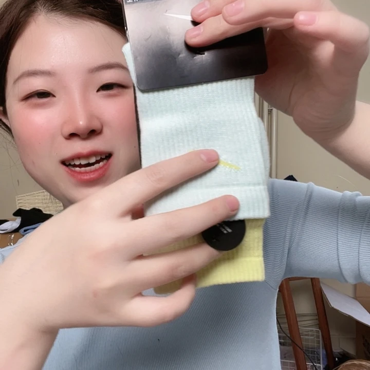 三醋酯纤维一百分孤品绿色毛巾底袜子s码数小腿袜