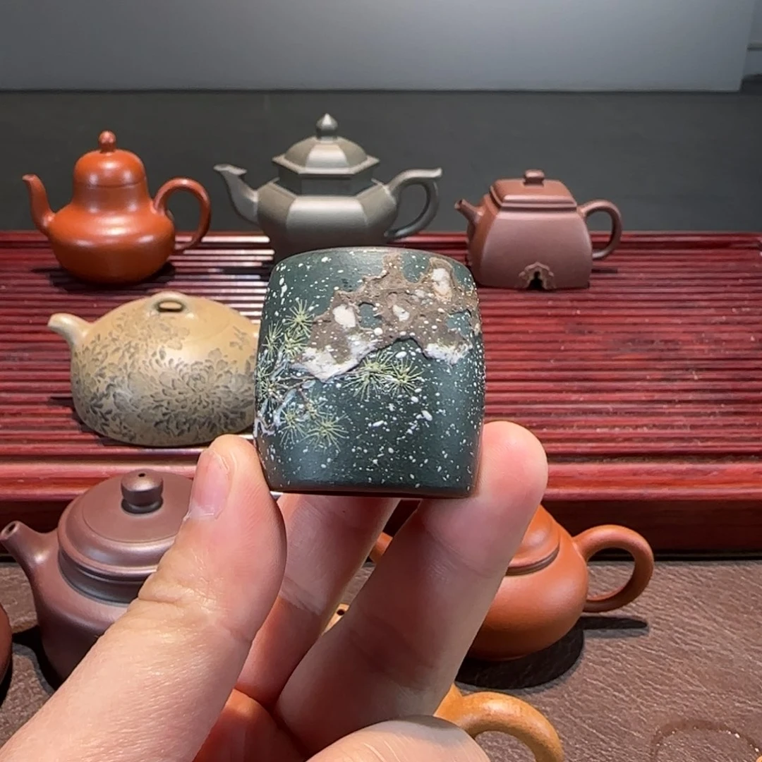 紫砂茶壶卞*涛紫砂盖置