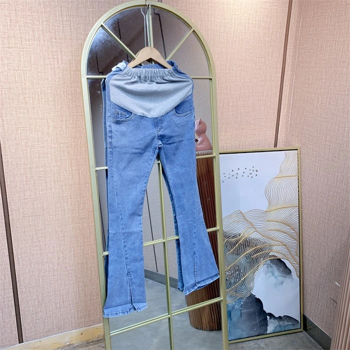 FF129蓝色孕妇裤子M80-110L120