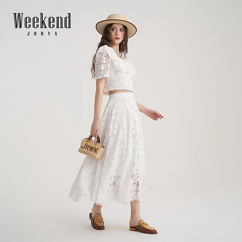 悠长假日|卓雅周末夏季千金薄荷曼波高腰伞型半身裙EJWEBM17