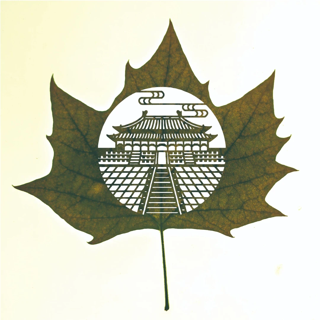 风景建筑系列非遗体验式叶雕