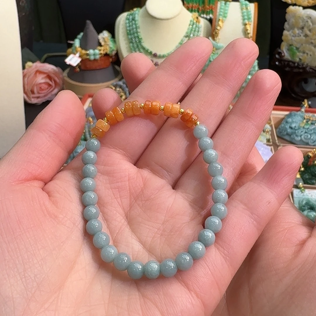 翡翠未镶嵌吊坠(赠链)全翡翠手链炸福利