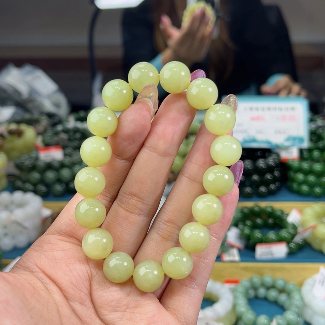 未镶嵌手链和田玉纯天然和田玉新疆若羌黄口12