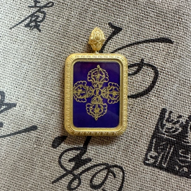 （老师推荐）描金饰品 带绳整套 金刚杵 2.8*3.8