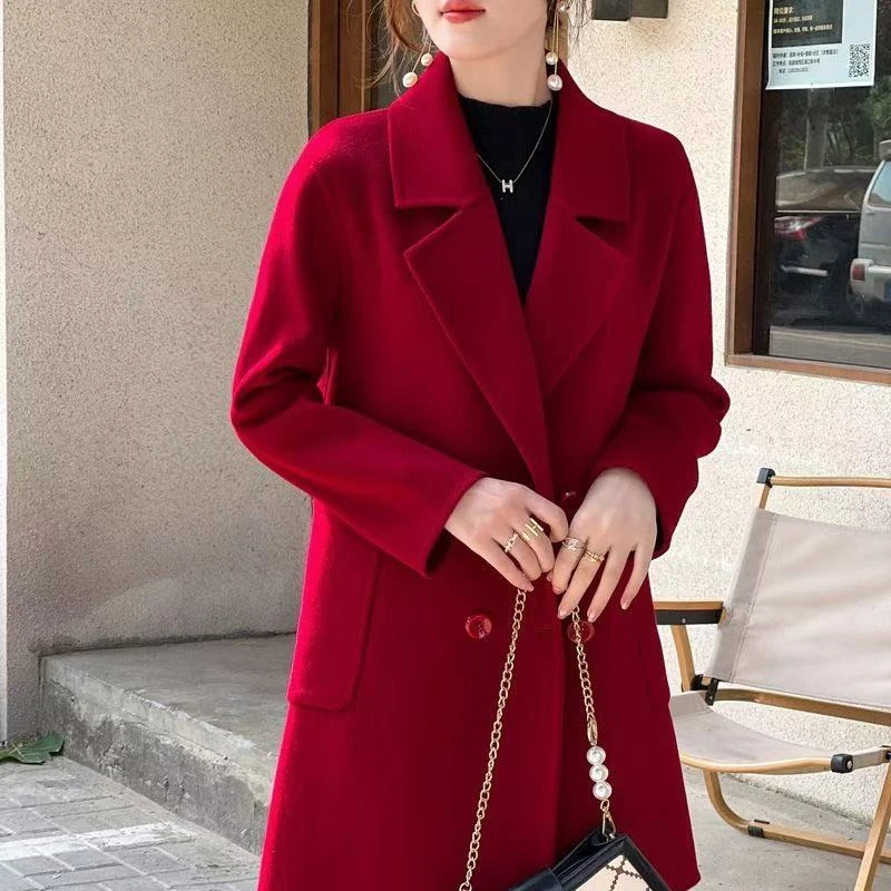 304号红色大衣限量款高级质感分尺码