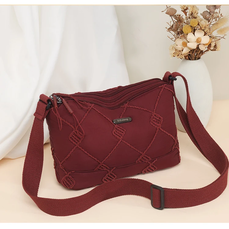 新款时尚百搭轻奢潮流女士单肩斜挎包6602红色