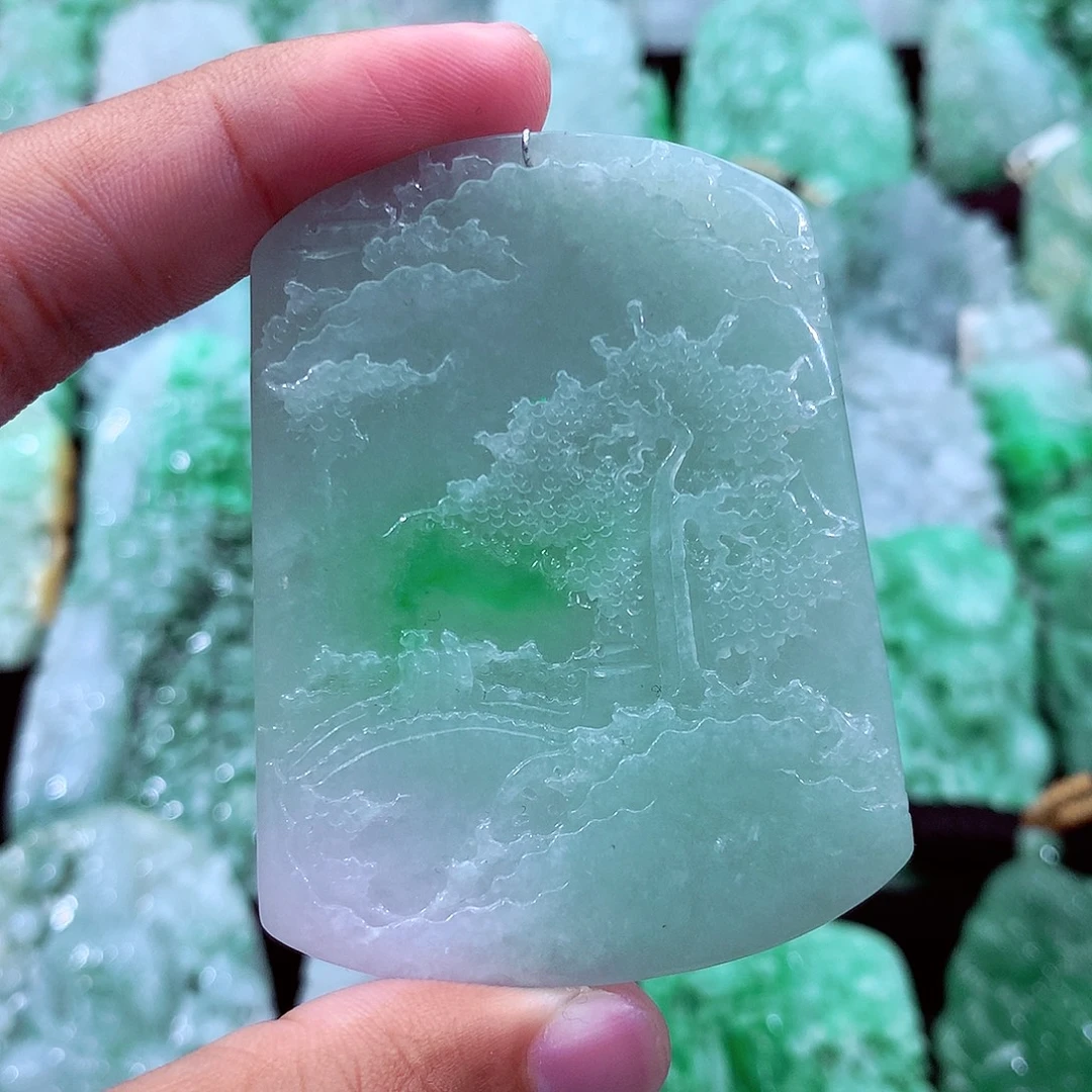 翡翠未镶嵌吊坠(不含链)