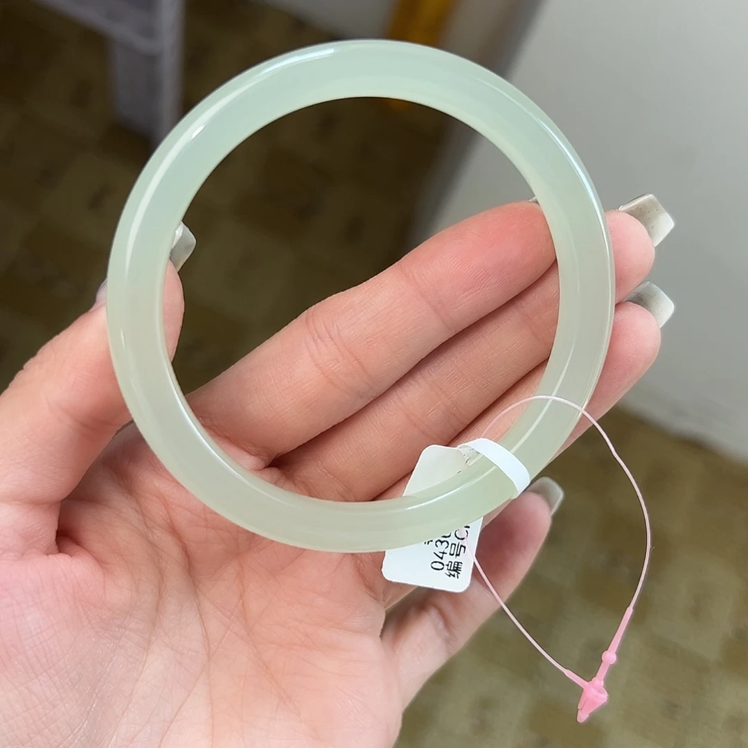 和田玉手镯未镶嵌高冰晴 巨冰 61 62