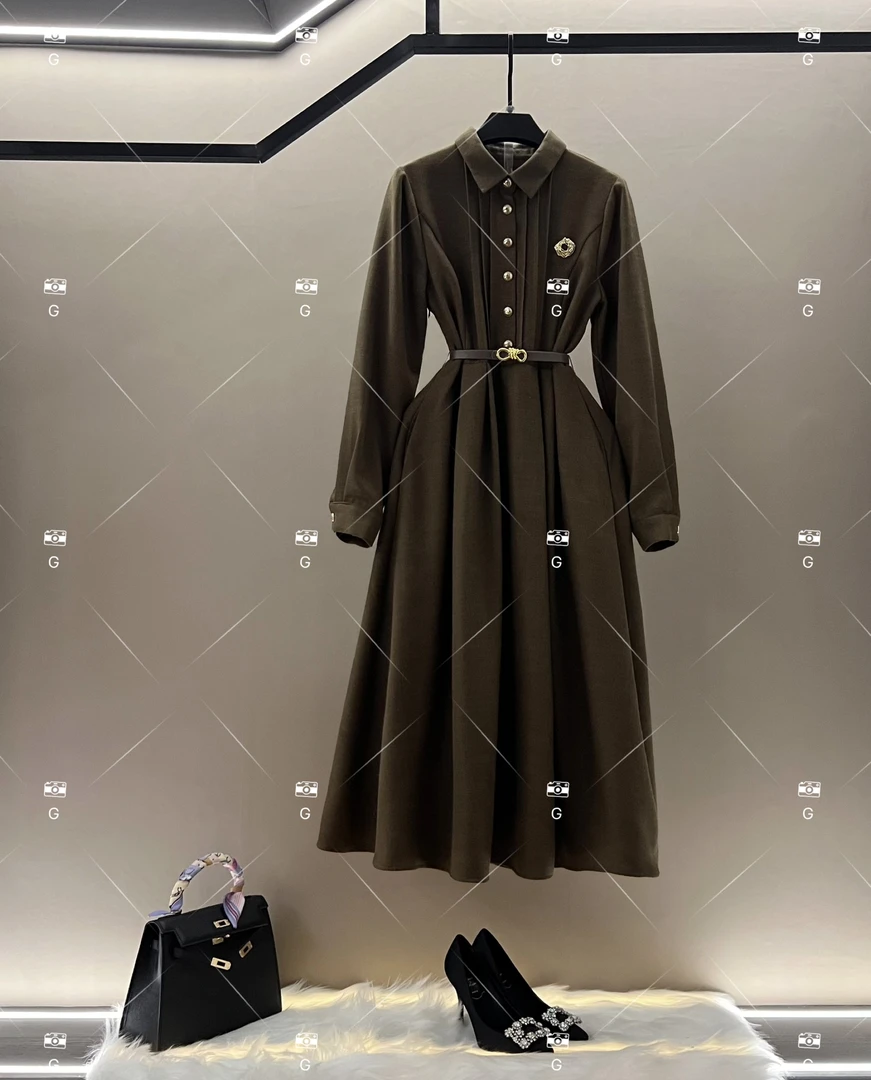 春夏丨设计师轻奢法式印花女士连衣裙 GS-57308