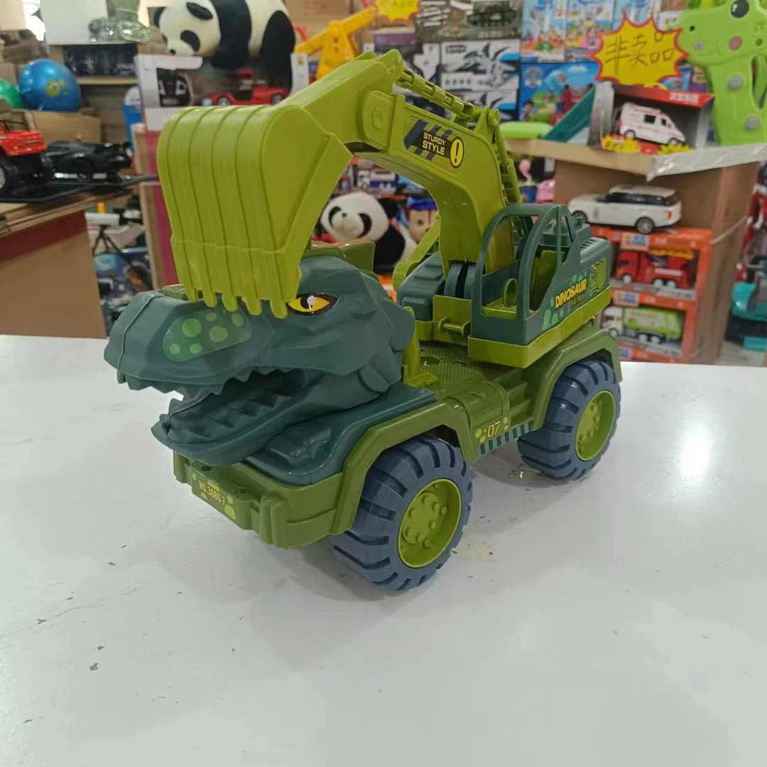 （牛2） 大号恐龙挖掘机玩具三角龙霸王龙随机发一辆