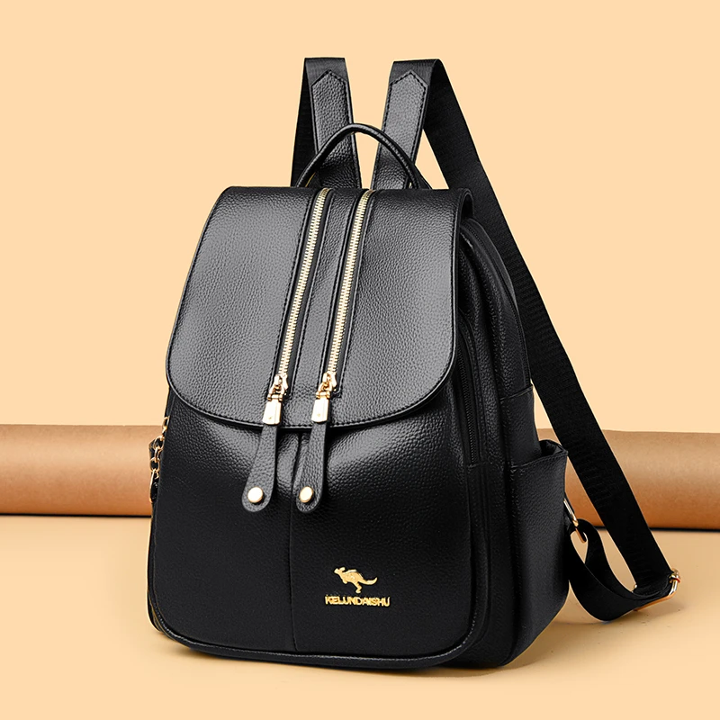 袋鼠蔓蔓雅源双肩包2025新款休闲复古女士旅游出行通勤大容量背包