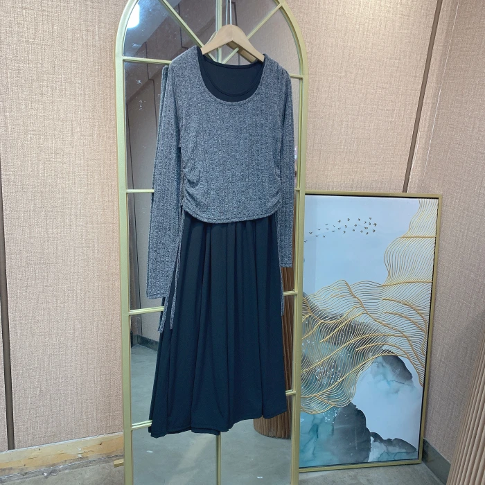 BJ850孕妇黑色裙两件套90-110