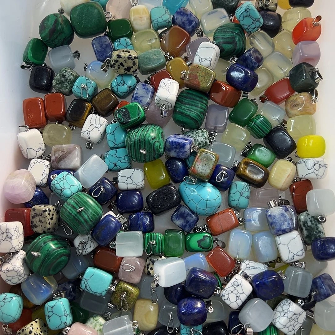 玛瑙/玉髓合金珠宝半成品吊坠任选四颗