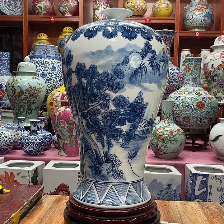 景德镇陶瓷手工手绘花瓶摆件