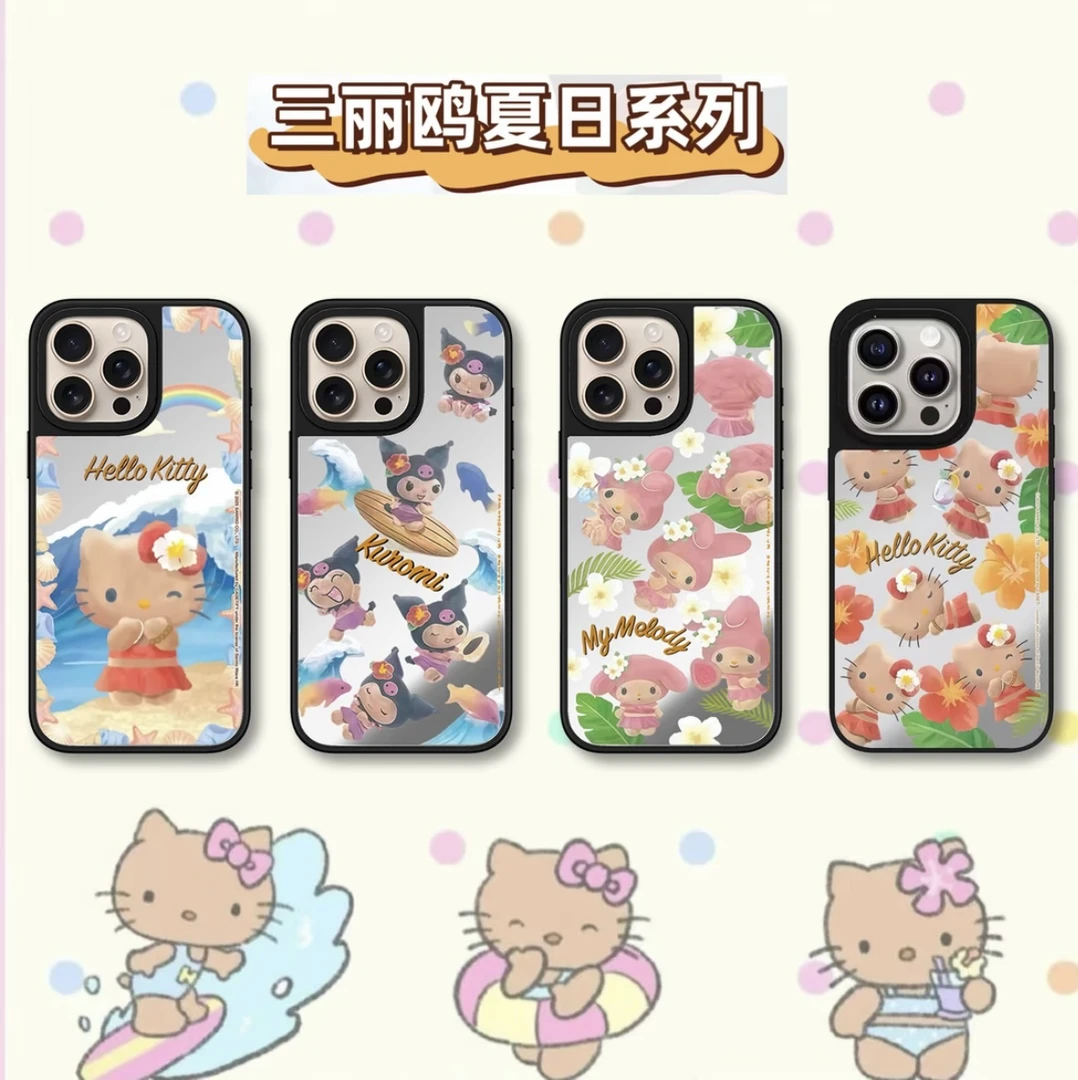 【黑皮kt三丽鸥联名】CASE卡通适用苹果17Promax手机壳15/14/13镜面