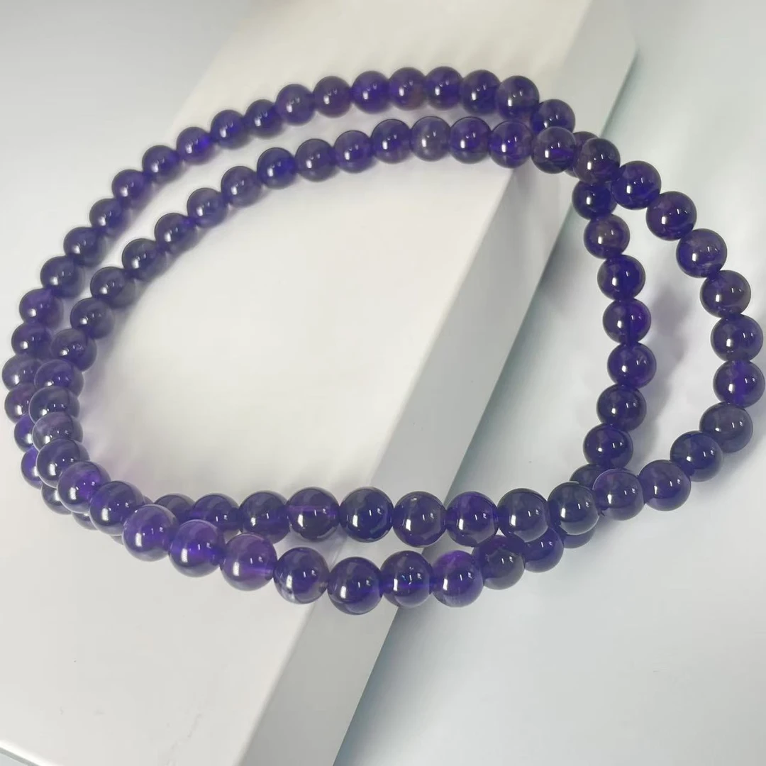 D01水晶手链紫色多圈气质精美轻奢手串百搭简约款