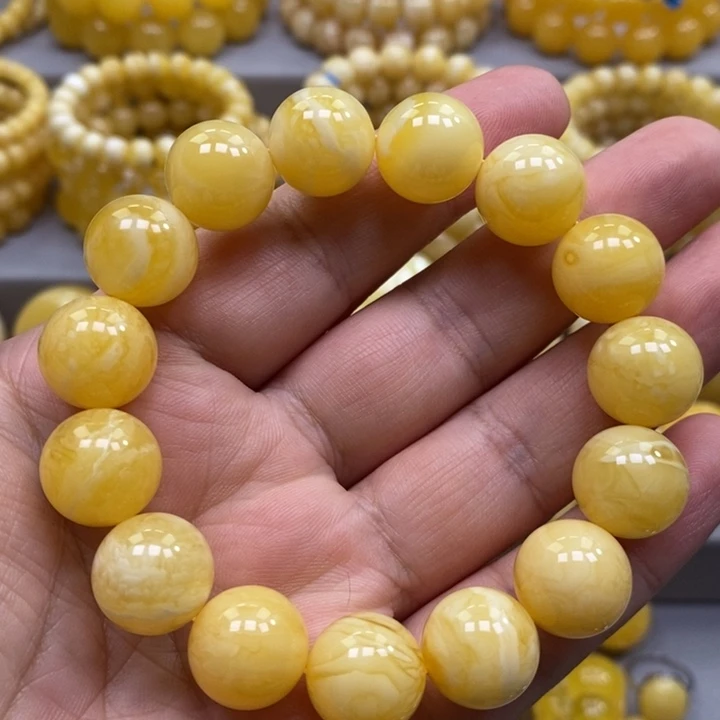 琥珀未镶嵌手链手串