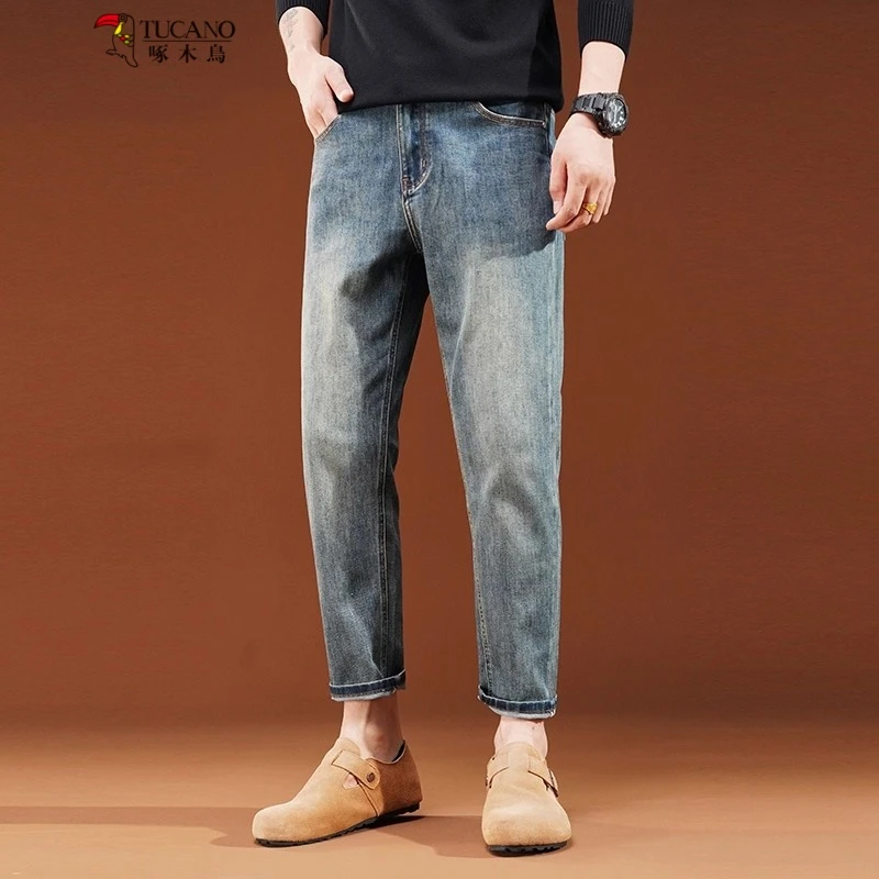 TUCANO/啄木鳥高端新款弹力九分修身牛仔裤2025款韩版潮流小脚裤