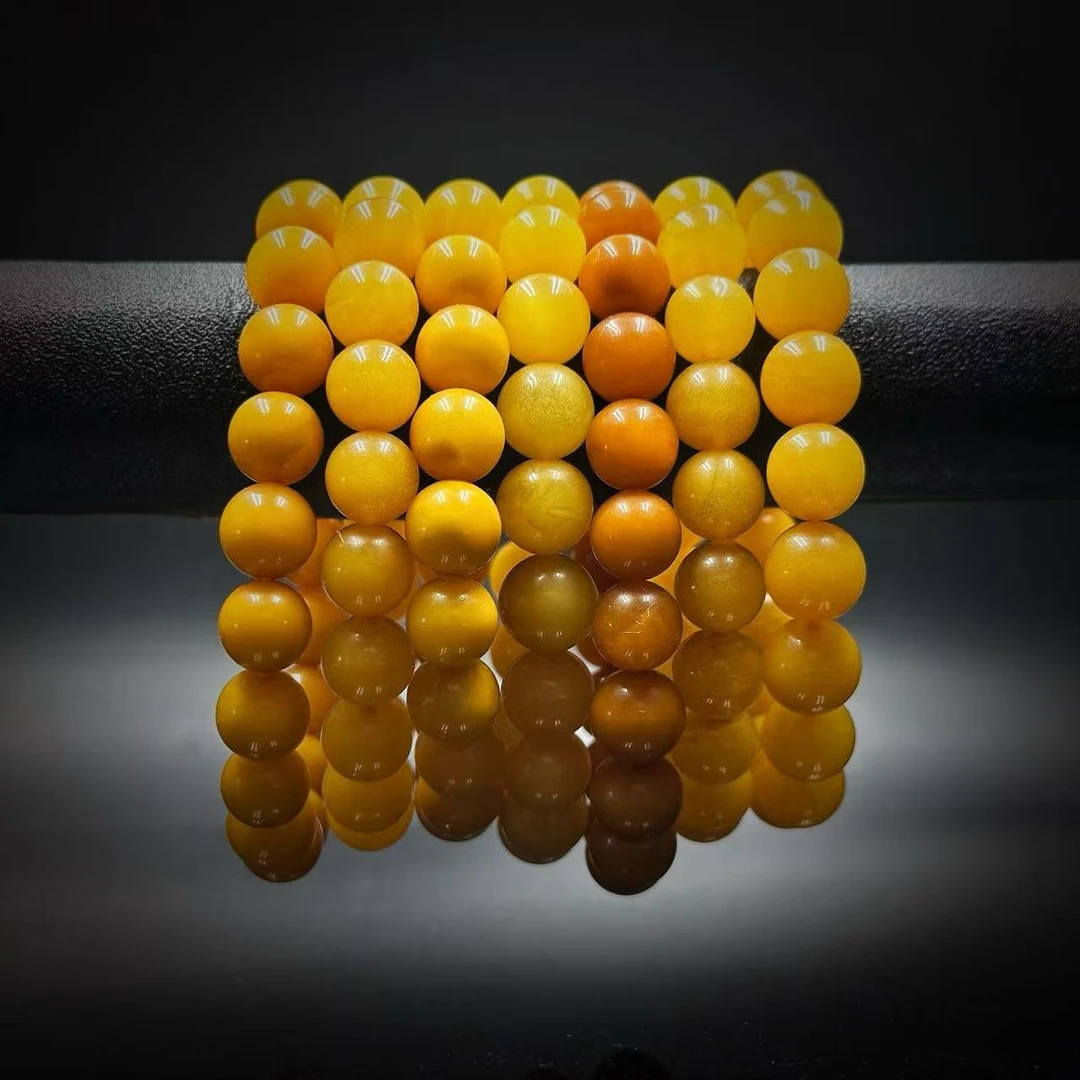 【缪老师严选】SJ1324  蜜蜡圆珠单圈手链 多样性发其一