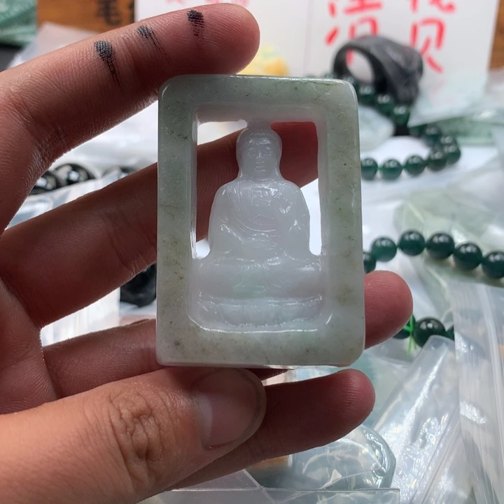 翡翠未镶嵌颈饰保真天然a货翡翠