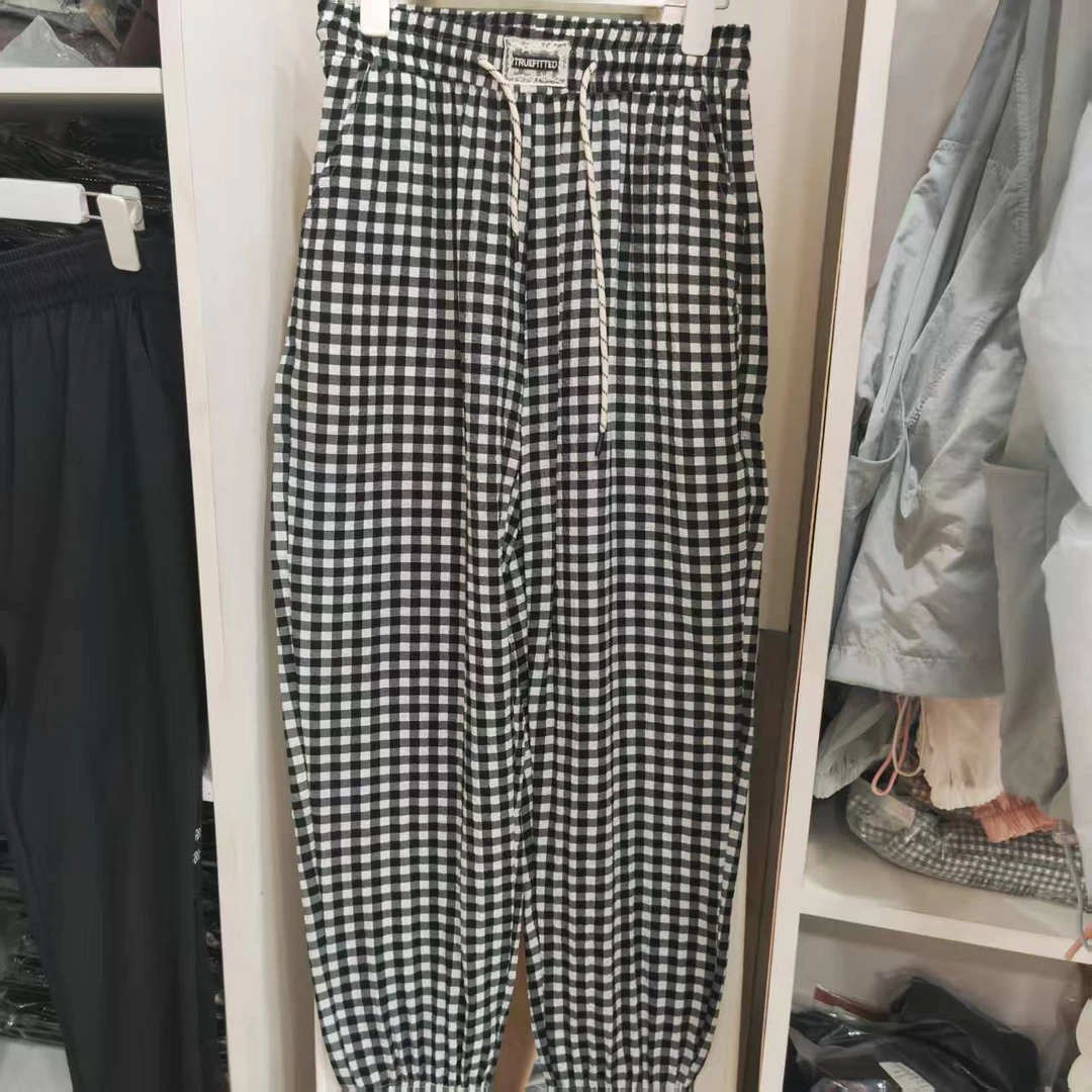 夏季新款格子裤休闲