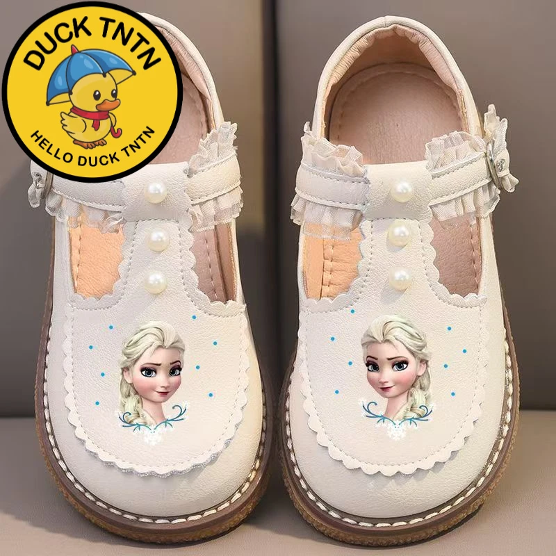 小黄鸭正品女童小皮鞋夏季儿童公主鞋单鞋2025新款小女孩春秋爱莎