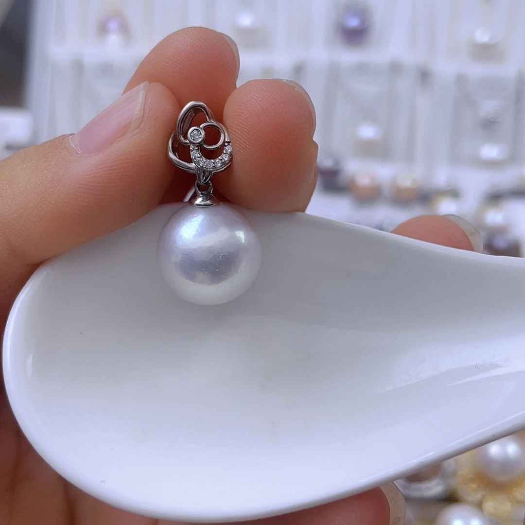 银S925镶嵌套链淡水珍珠