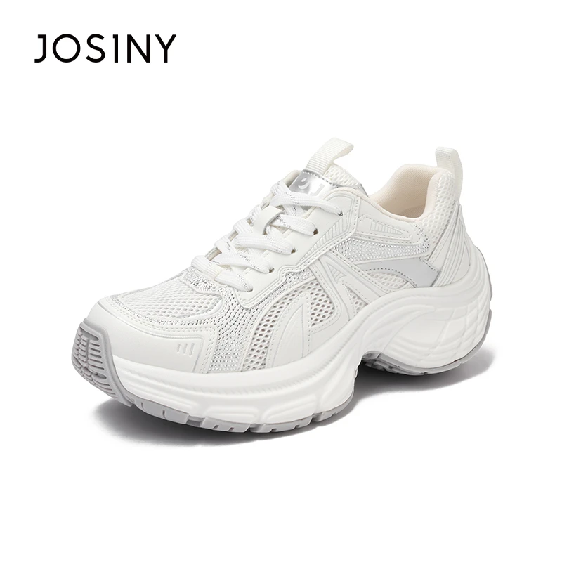 卓诗尼厚底显高老爹鞋2025秋季新款网面透气休闲运动鞋522A23982